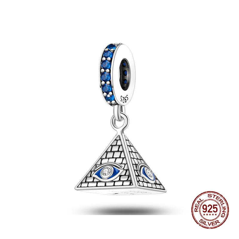 925 Silver Devil's Eye Charm Beads 3mm Fit DIY Bracelet Women's Fashion Jewelry Gift Original Handmade