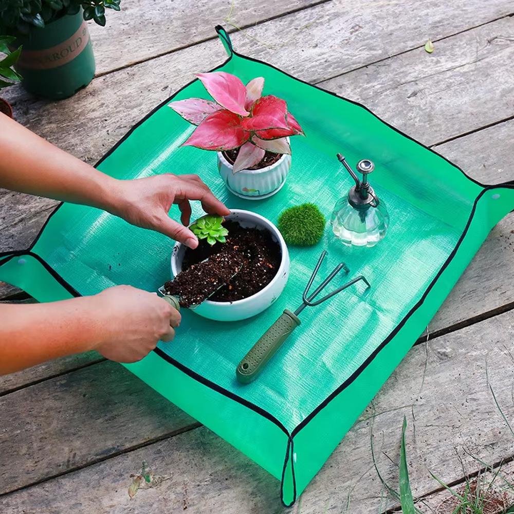 1pc Gardening Flower Pots Transplanting Mats 32-100cm Planting Mat PE Plant Repotting Mat Waterproof Mats Garden Accessories
