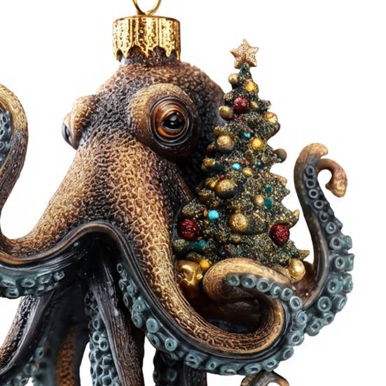 Chobotnice vánoční ozdoba akrylová hlubokomořské zvíře ozdoba na vánoční stromek