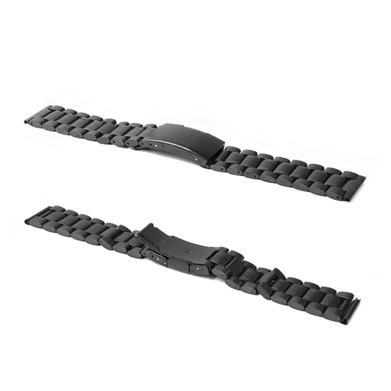 Stainless Steel Watch Strap Replacement Black Spring Bars and Spring Bar ra010009 Straight [Iroiro House] Band, (Includes Remover), Straight/Bow Ring,