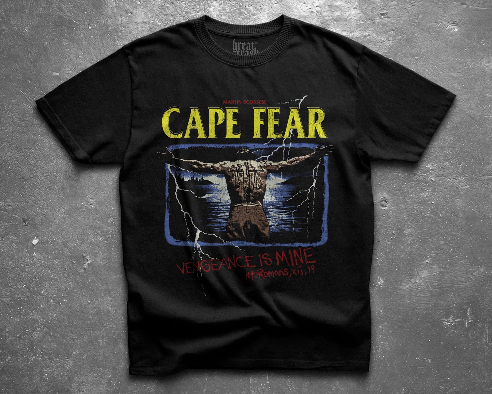 Cape Fear Shirt, Martin Scorsese Horror Movie Tee, Vintage 90s Cult Film T-Shirt, Max Cady Vengeance Is Mine, Graphic Tee Gift, Bootleg Tee S