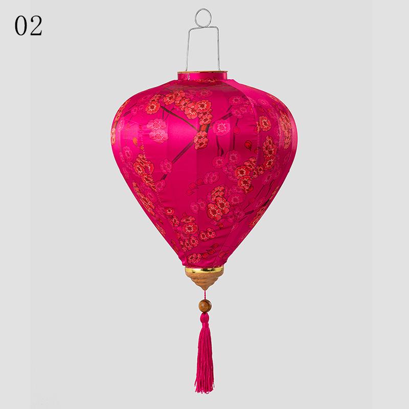 12/14 Inch Chinese Style Traditional Lantern Satin Silk Palace Lantern Vietnam Mid Autumn Festival New Year Party Decor Lanterns