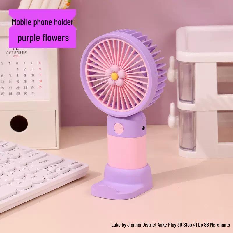 

Portable Handheld Mini Fan for Kids - Rechargeable USB Charging, Cute Student Gift With Base Charging Cable and Colorful Box