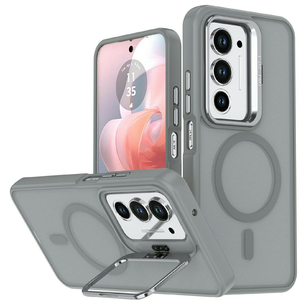 For Xiaomi Redmi 15 5G (Global) (169mm) Magnetic Case Foldable Kickstand Matte PC + TPU Phone Cover