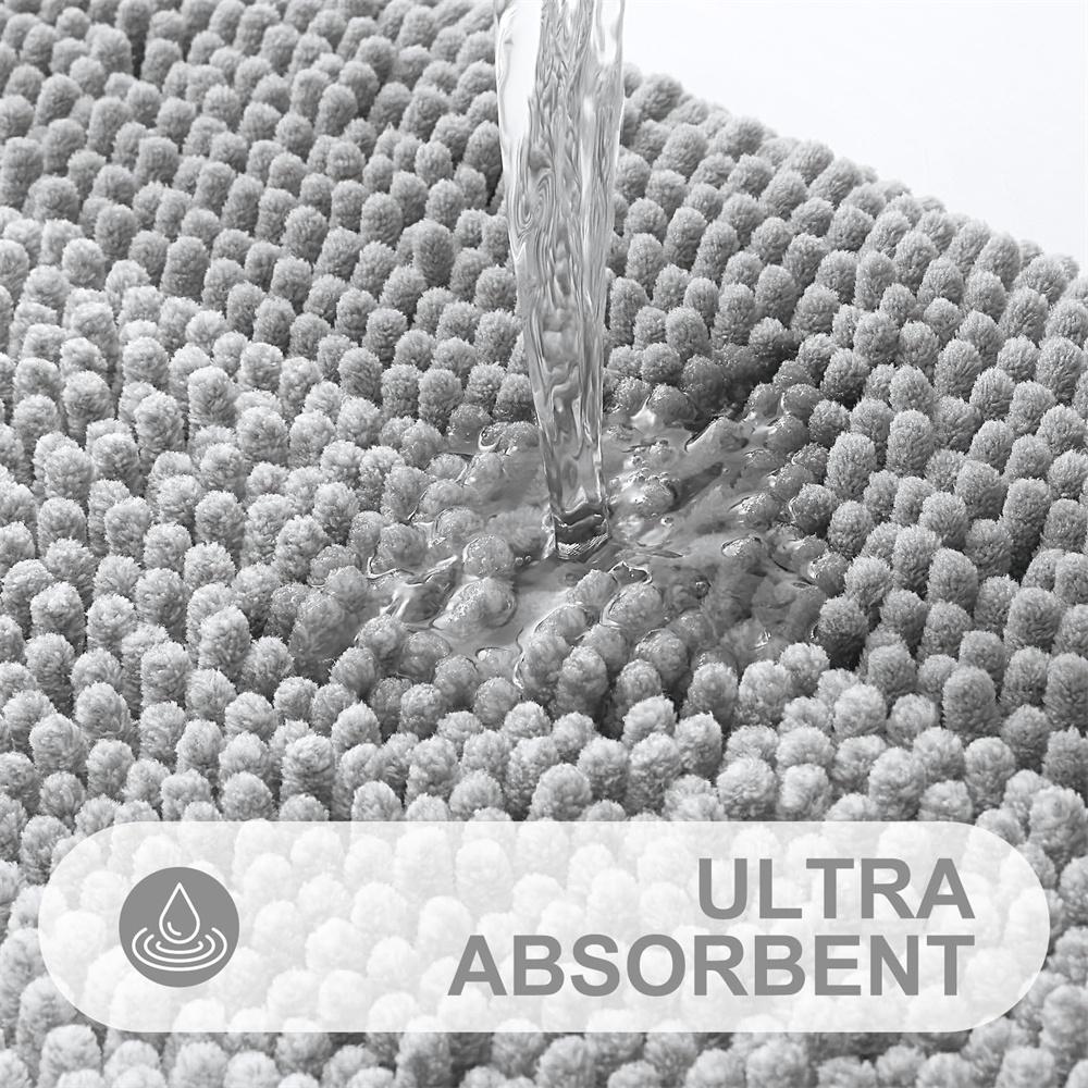 Olanly Super Absorbent Bathroom Rug Luxury Chenille Bath Mat Plush Non-slip Shower Mat Bathroom Carpet Welcome Deal Floor Mats