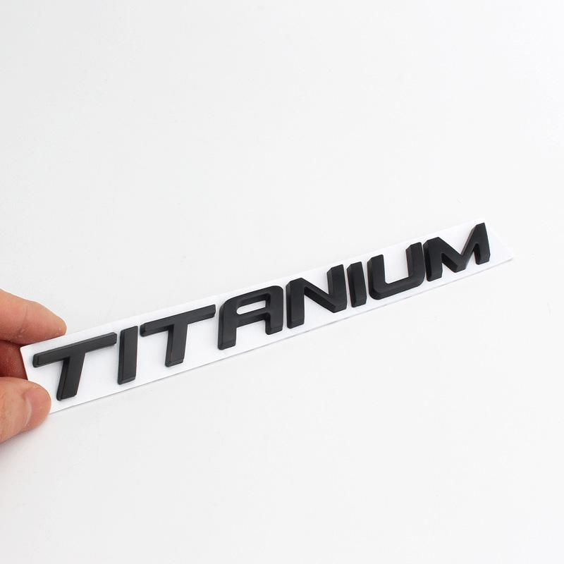 3d Metal Logo Titanium Emblem Letters Car Trunk Badge Titanium Sticker Accessories