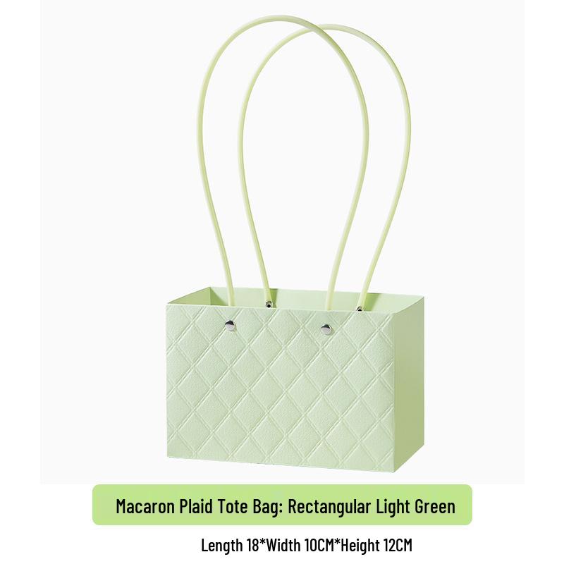 Macaron Flower Arrangement Tote - DIY Waterproof Paper Bag for Bouquets and Gift Packaging