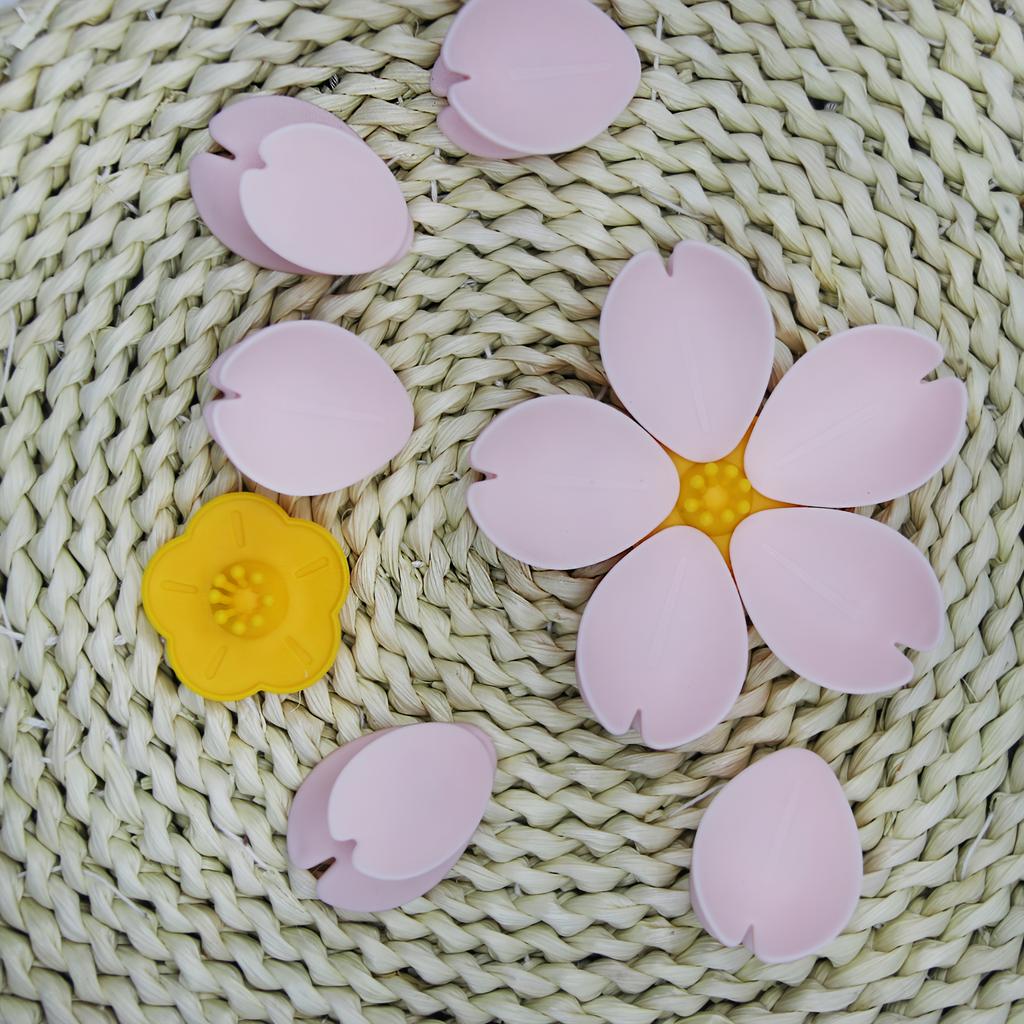 1/2 Cherry Blossom Magnetic Refrigerator Magnets, 5 Petal Sealing Clips, Magnetic Refrigerator Stickers, Snack Clips, Floral Decorations