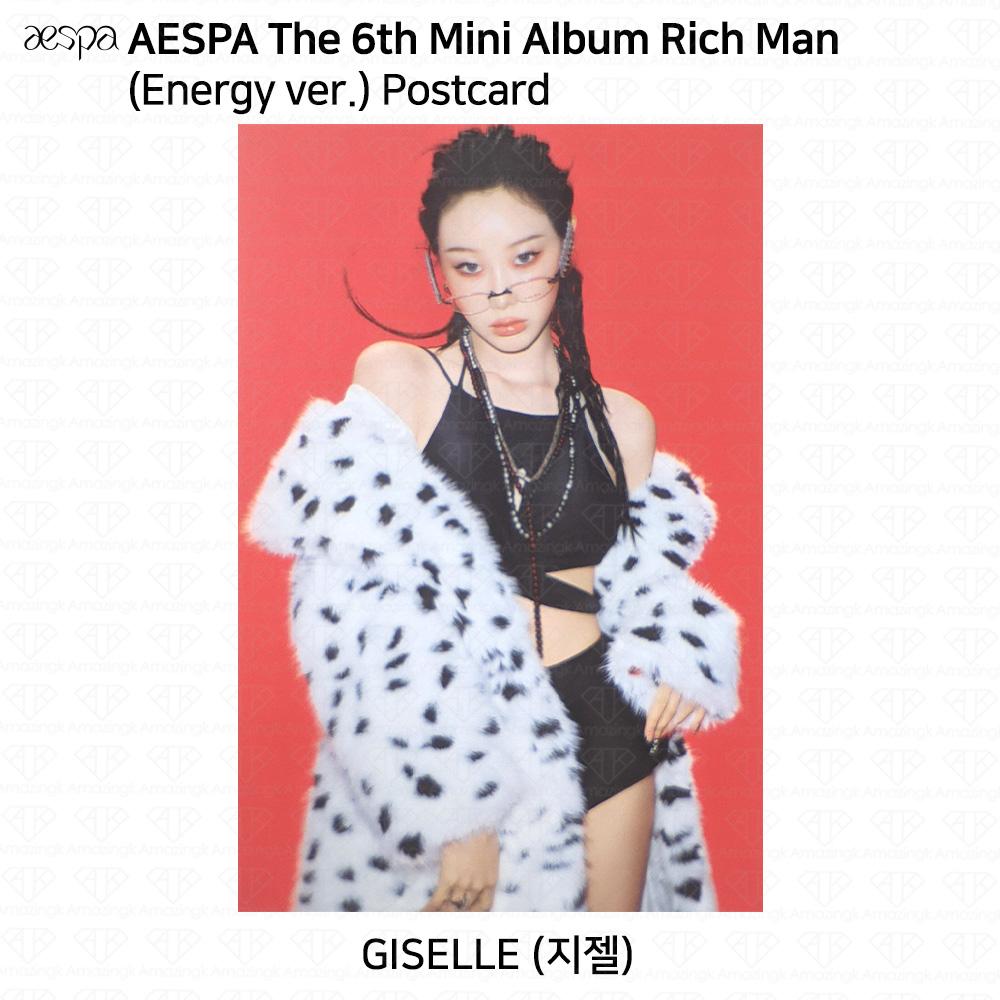 aespa The 6th Mini Album Rich Man Energy Burst Ver. Official Photocard Postcard