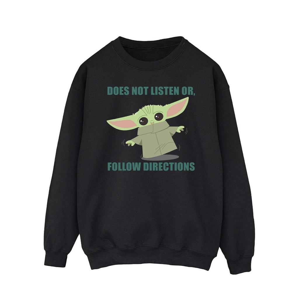 Star Wars Mens The Mandalorian Grogu Does Not Listen Sweatshirt
