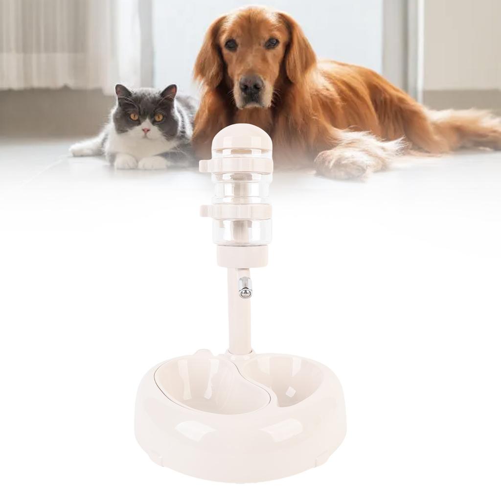Husdjur Stående Vattenautomat Fodermatare   Höjd Hjärta Formad Hund Stående Dispenser Skål Kit