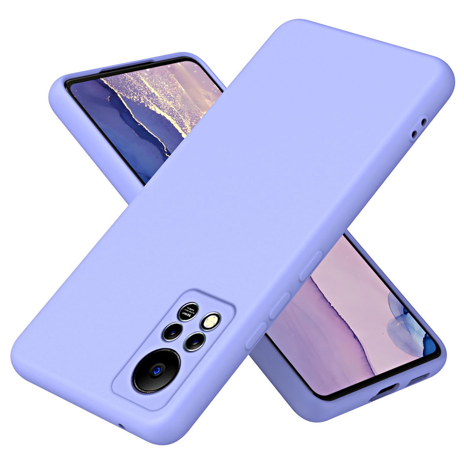 

Anti-Drop Phone Case For Infinix Hot 11s NFC 4G,Rubberized 2.2mm Thickness Fiber Lining Cushion Protective TPU Phone Cover Purple