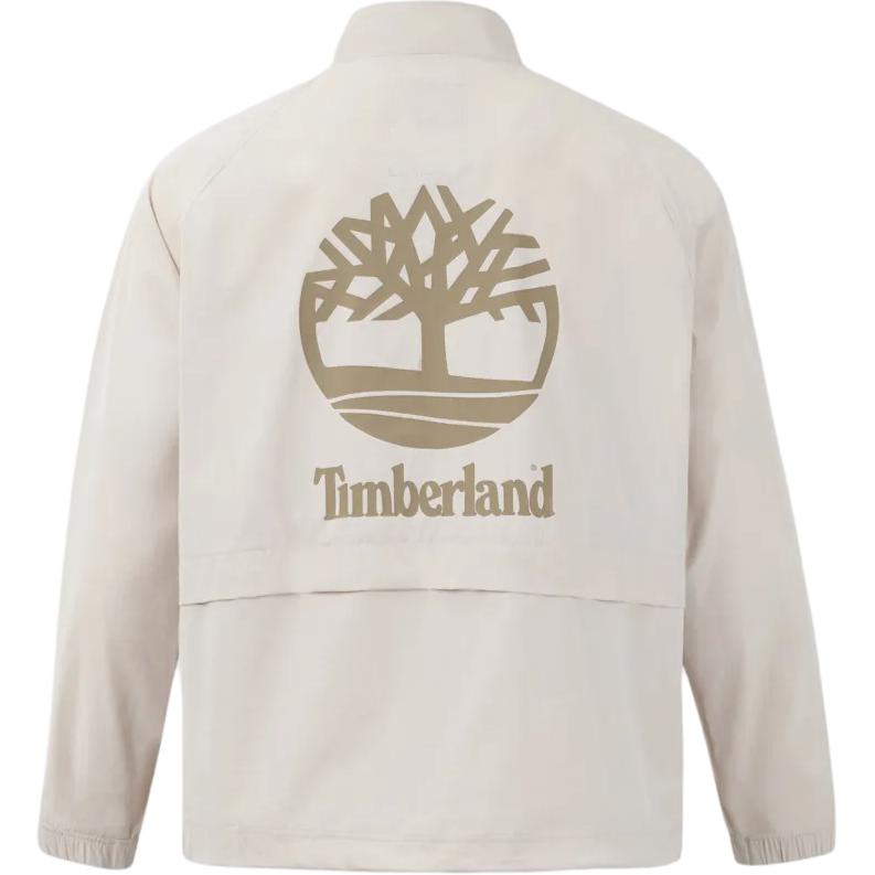 Timberland Solid Color Logo Stand Collar Long Sleeve Jacket Men Jackets Ivory TB0A5RNT-BH71
