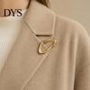 Brooch with Safety Pin, Abstract Irregular Metal Outline Lapel Lightweight Pin Versatile Accessory for Collar Cuffs Bags Gift Artistic Flair
