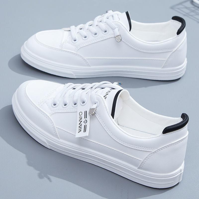 

2025 лето универсальные популярные маленькие белые женские туфли весна и лето новая повседневная плоская подошва ins спортивные белые туфли 40 чёрный