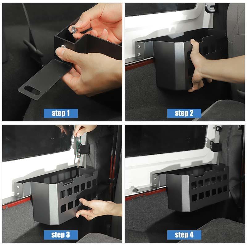 Car Tail Box Multifunctional Storage Box Organizer Metal Container For Jeep  Wrangler TJ JK JL Interior Stowing Tidying Accessories