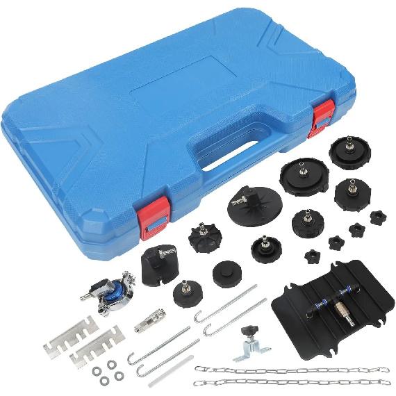12-Piece Brake Bleeder Kit with Quick Connector and Master Cylinder Adapter for Most Vehicles