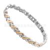 Stainless Steel Geometric Magnetic Therapy Bracelet Men Women Anti-Fatigue Health Jewelry