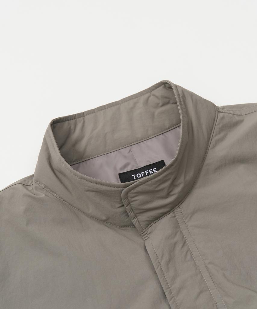 Toffee Utility Fishtail Long Parka (Warm Grey)