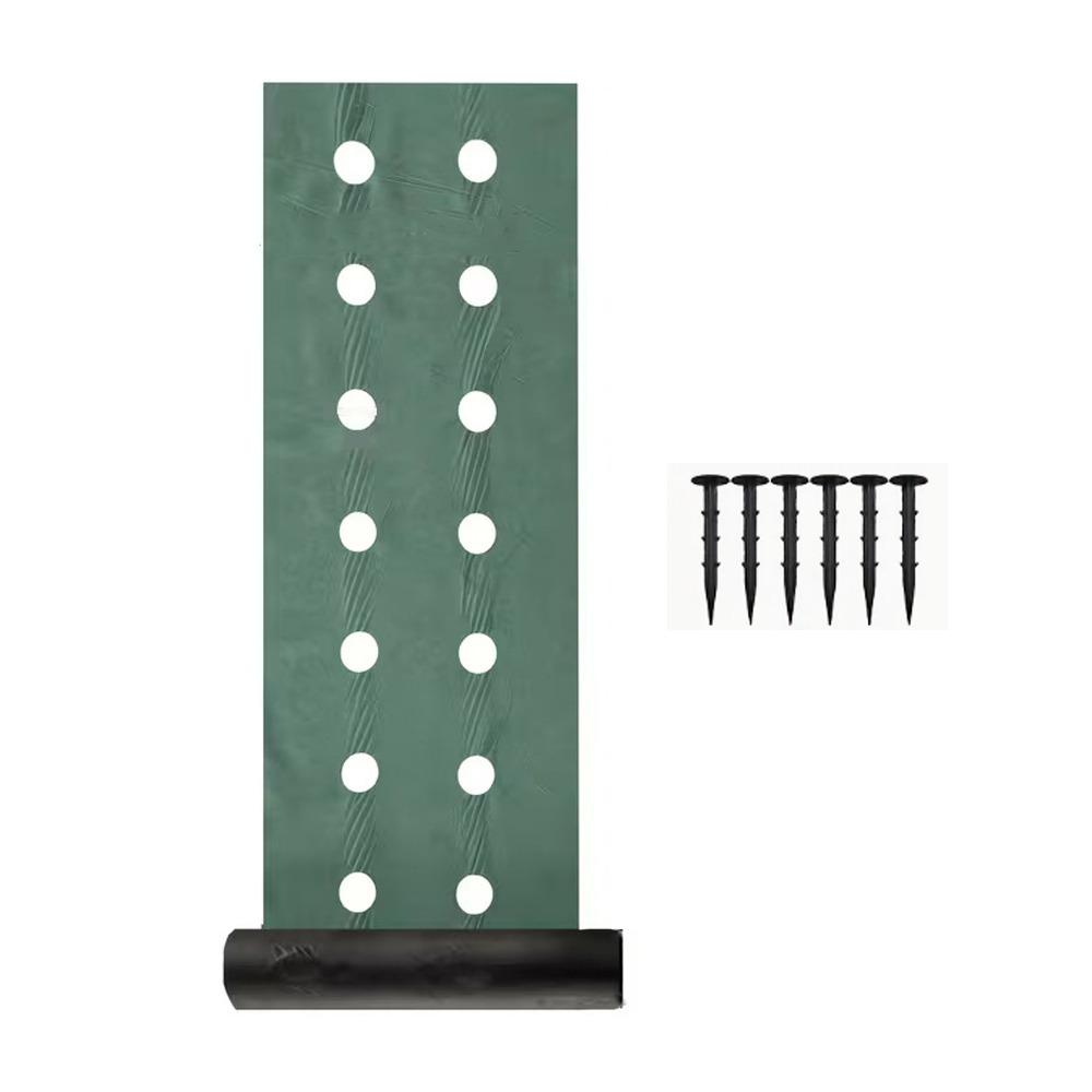 Double Layer Perforated Grass Proof Cloth Biodegradable Weed Control Ground Cover Courtyards