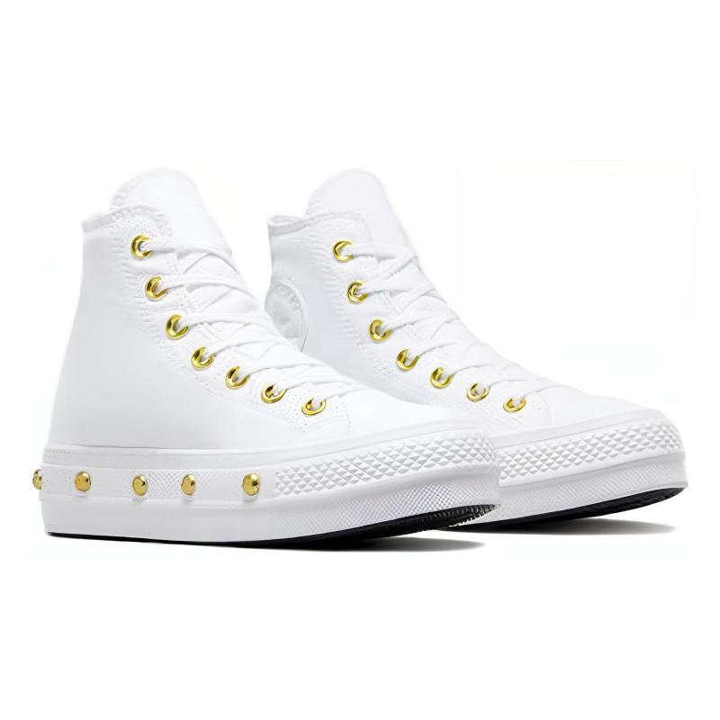 Converse Chuck Taylor All Star Comfort Temperament Versatile Abrasion Absorbing High Top Espadrilles Women's White