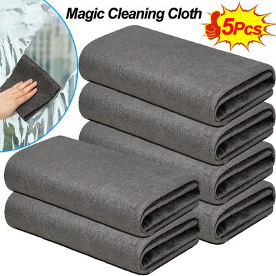 1/5 Stück Magisches Reinigungstuch, verdickt, kein Wasserzeichen, Glaswischlappen, Autofensterspiegel-Reinigungstuch, Küchenhandtuch, Lappen