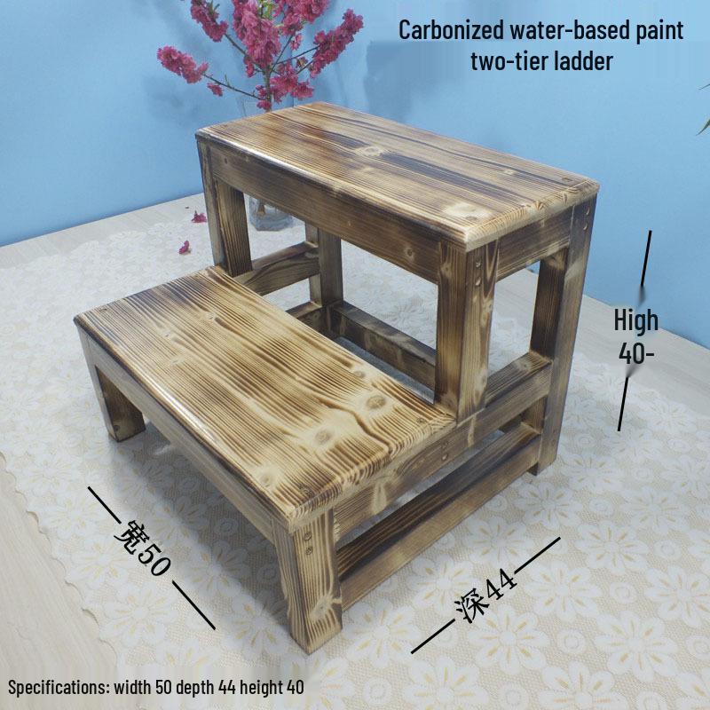 Compact Folding Solid Wood Step Stool & Ladder for Home Use