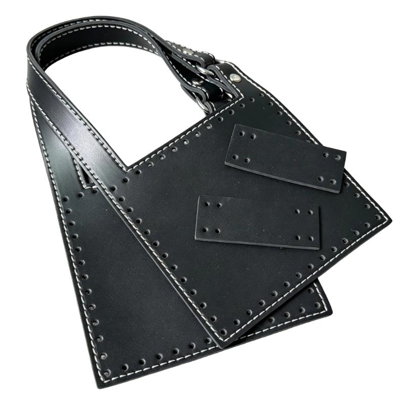 DIY PU Bag Replacement Panel Set with Top Carry Grip and Sewing Ready Edges for Custom Bag Making and DIY Use