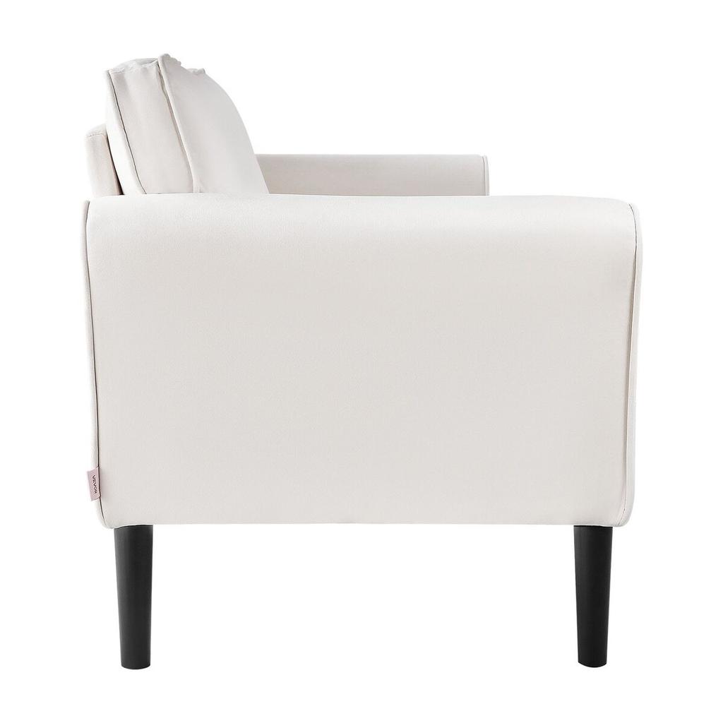 Loveseat Sofa, 176 Cm Small Sofa Couch for Living Room, Velvet Fabric 2-Seats Couch with Sinuous Spring, Soft Cushions and Sturdy Frame, Comfy