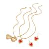 Heart-Shaped Peach Necklace: Exquisite Fashion for Couples