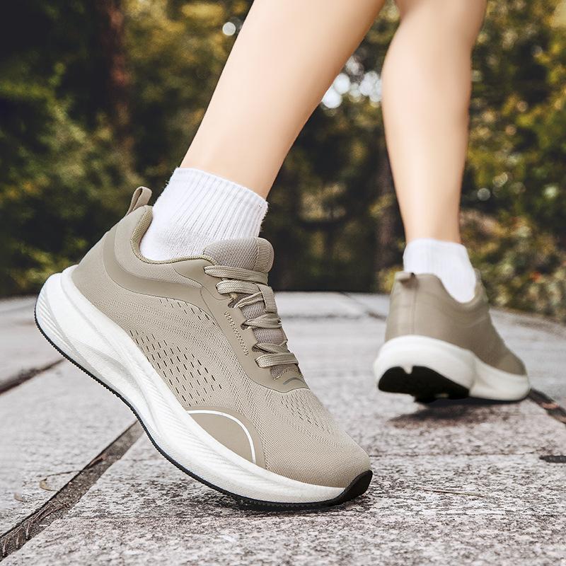 Black Running Shoes Fly-Woven Mesh Wide-Head Sneakers Men'S Wide Feet Wide Feet Big Foot Bones Fat Feet Wide Lasts