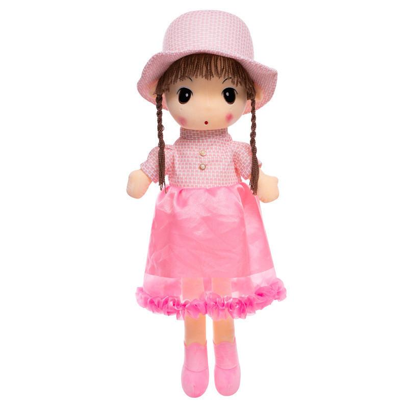 Plush Fairy Anna Doll Large Soft Crystal Pink Stuffed Toy Gift For Girls