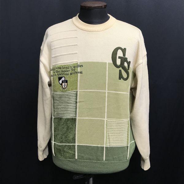 

Japan Munsingwear Grand Slam Wool Sweater Men M Ivory Green Golf(USED)