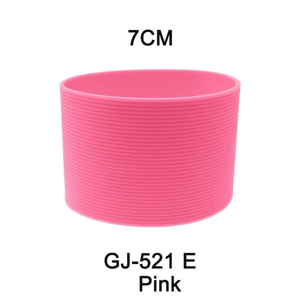 1Pc 27G 7cm 16 Colour Soft Silicone Heat Insulated Cup Sleeve Antiskid Grain Stripes Non-slip Wraps Glass Odorless Anti Slip