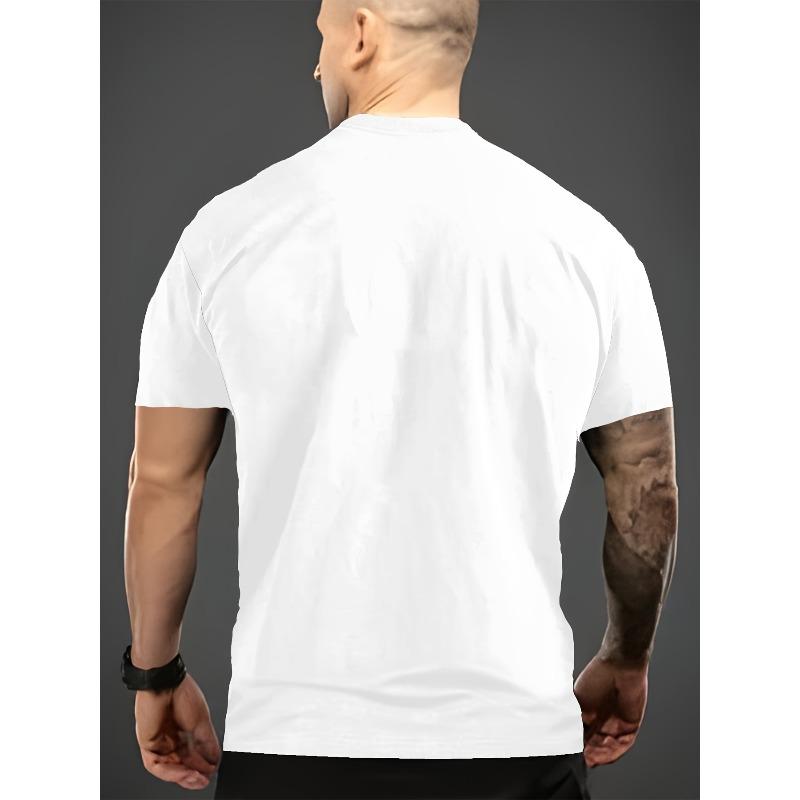 T-shirt Imprimé Mode Homme Nouveau Style Été, Col Rond, Coupe Ample, Surdimensionné, Cool, Décontracté