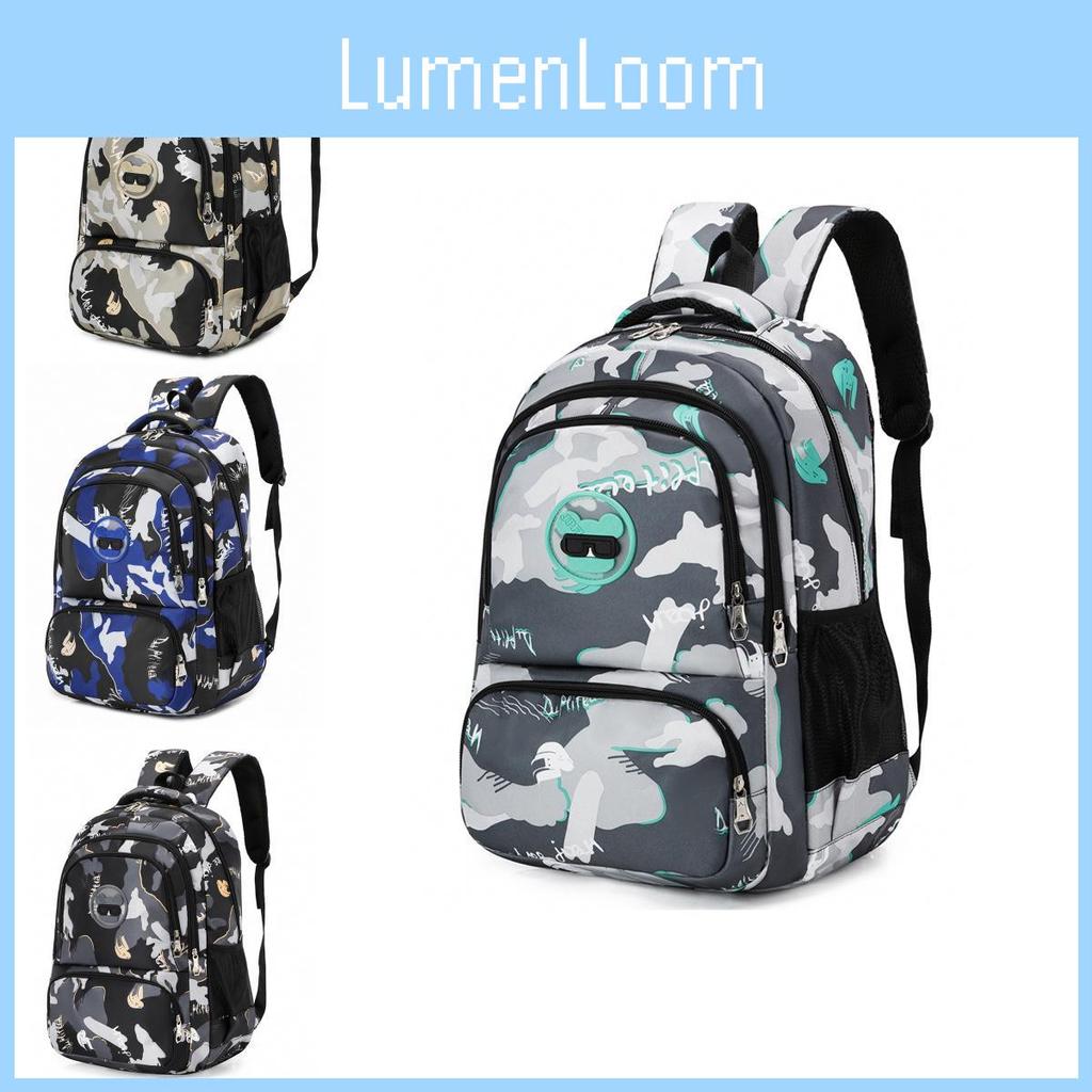 Printed Backpack Travel Fashionable Wear Resistant Student Schoolbag