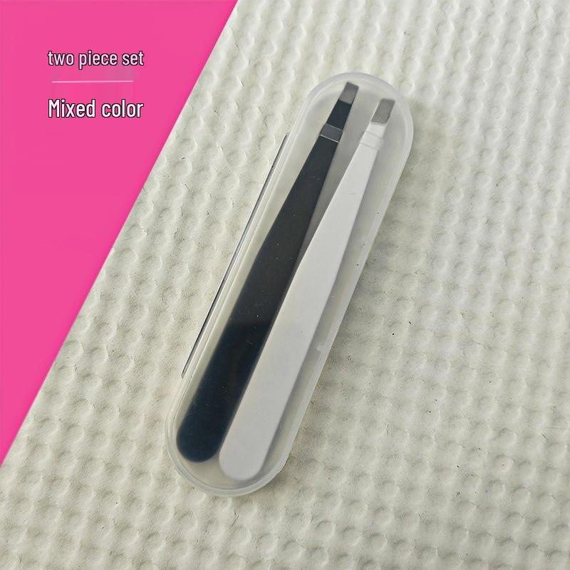 Pink Eyebrow & Eyelash Tweezer Set - 2/3 Piece Trimming Tool Kit.