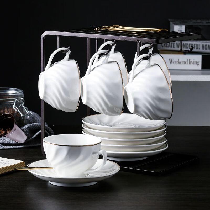 European Luxury Ceramic Coffee Cup & Saucer Set