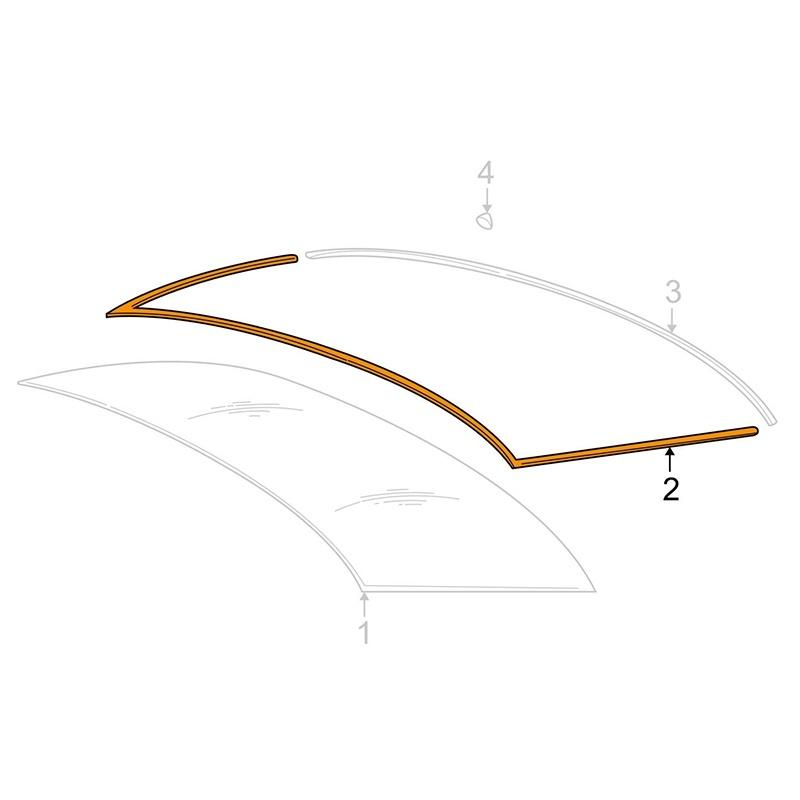 Rear Windshield Upper Moulding Seal 51317027916 for BMW E60 5-Series 525I 530I