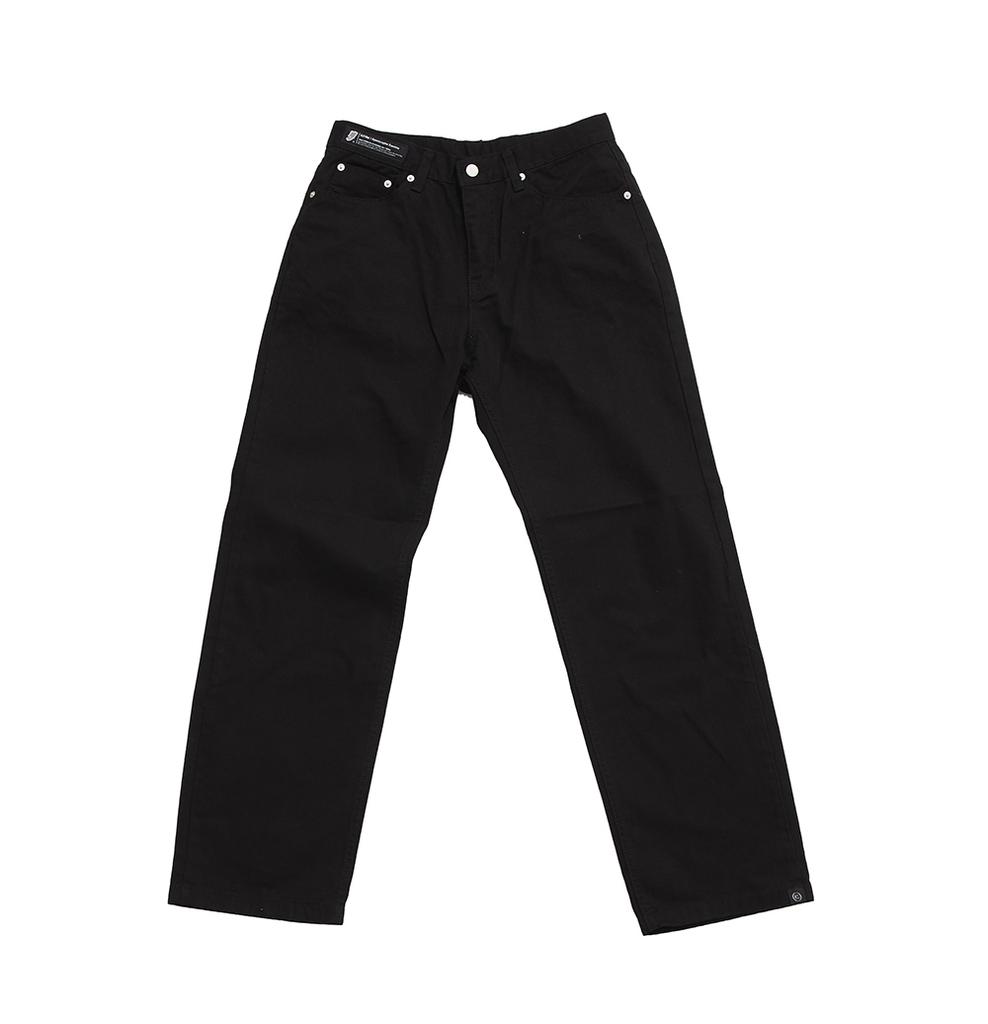 APOSTROPHE COMMA Unisex Main Label Wide Cotton Pants (Black)