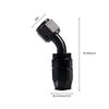 4/6/8/10/12 AN Hose Ends Fitting Aluminium Black AN Fittings Adapter Oil Fuel Pipe Reusable Fitting End 0/45/90/180 Degree