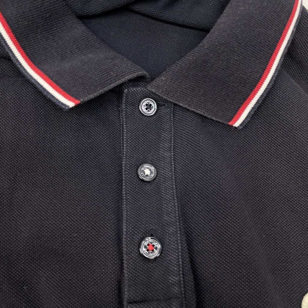 MONCLER MAGLIA POLO MANICA CORTA polo shirt tops XL NavyUsed