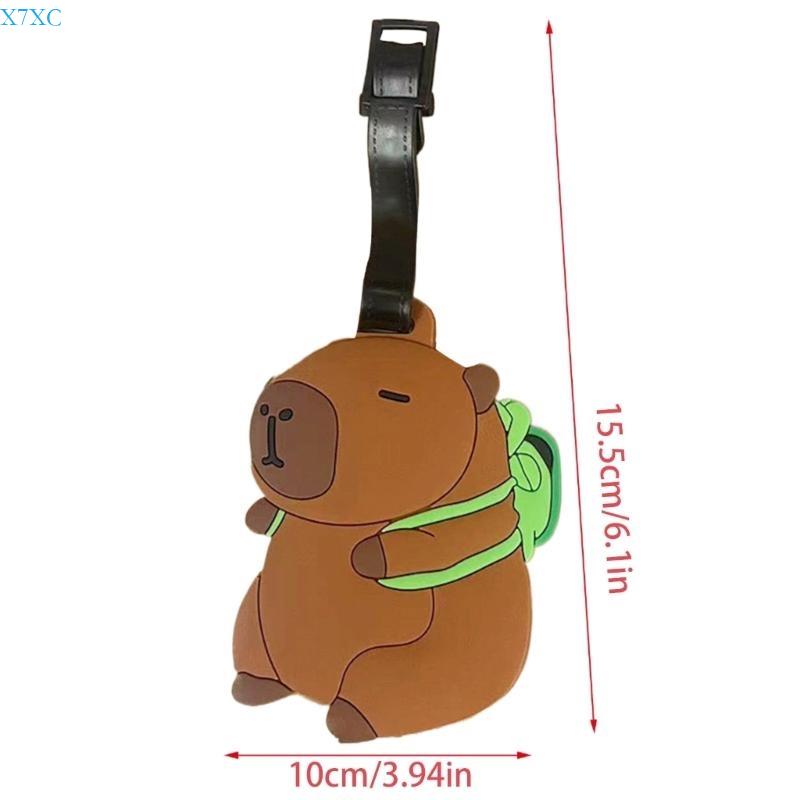 X7XC Japanese Capybara PVC Identification Portable Label for Backpacks and Phones