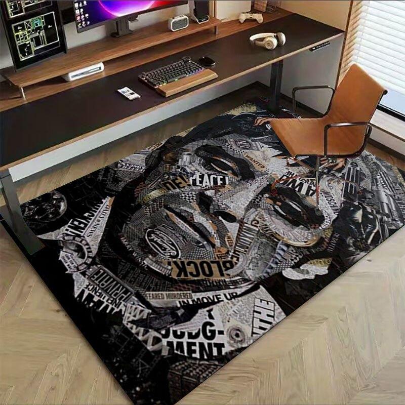 1ks Scarface Kancelářský Koberec Podložka pod Židli Měkká, Pohodlná, Pro Všechna Roční Období, Perfektní pro Domov, Ložnici nebo Kancelářský Dekor, Perfektní Dárek pro