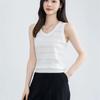 WTEMPO Hollow-out O-Neck Large Size Solid Color Casual Camisole Vests Women's Spring Summer Sleeveless Knitted Tank Tops