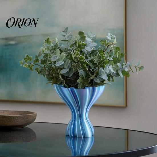 Vaso Stampa 3D Integrato Vasi Stampati, Elegante Vaso Pieghettato, Fioriera Minimalista Intrecciata Portafiori Decorativi Multiuso, Nordico