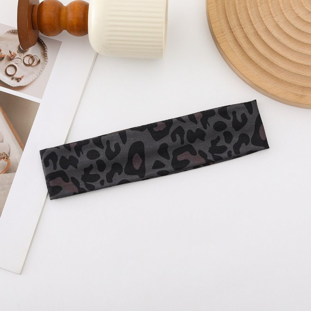 Leopard Print Makeup Headband Elastic Sport Hairband Fashion Women's Hairband Sports