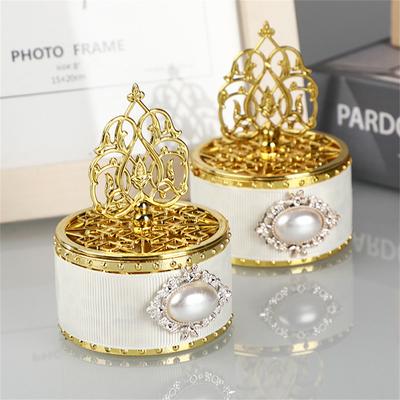 Hohle Pralinenschachtel im europäischen Stil, Gold, Kunststoff, kleine Schachtel, Geschenkbox für Hochzeitsfeier, Babyparty, Geschenkbox