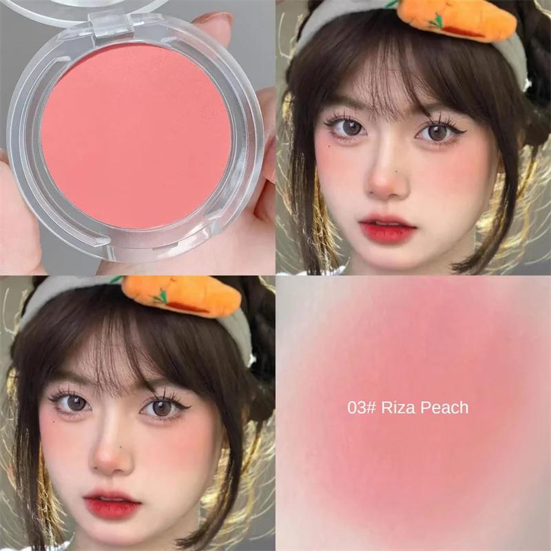 Face Blusher Matte Natural Cheek Tint Brighten Face Waterproof Face Contouring Cosmetics Blush Powder Soft Female Makeup 1pcs