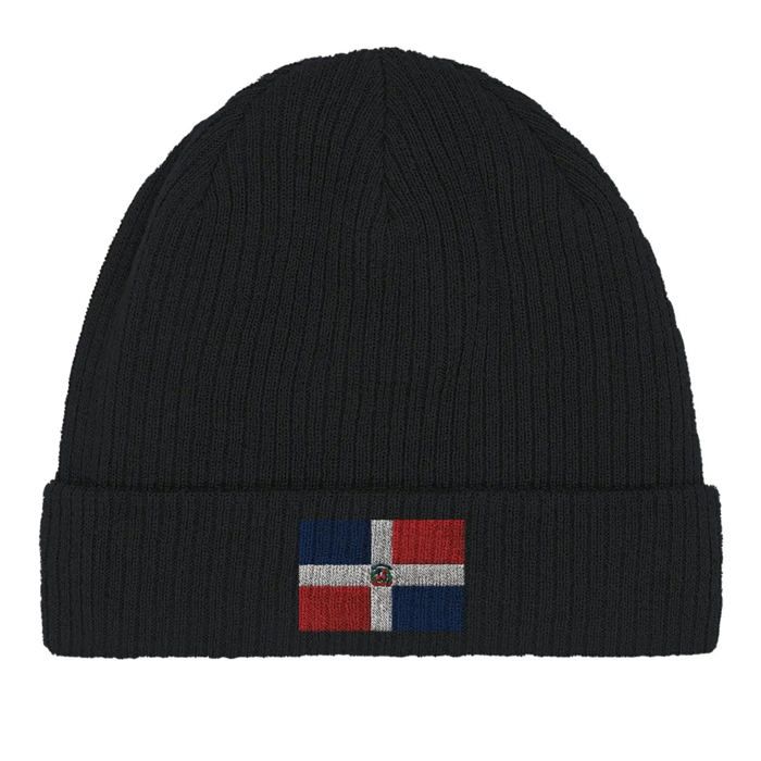 Bonnet Drapeau République Dominicaine En Noir